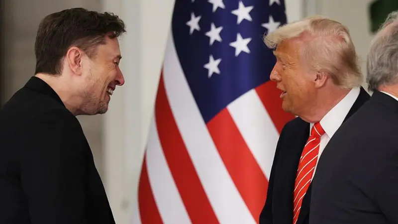 Elon Musk con Donald Trump