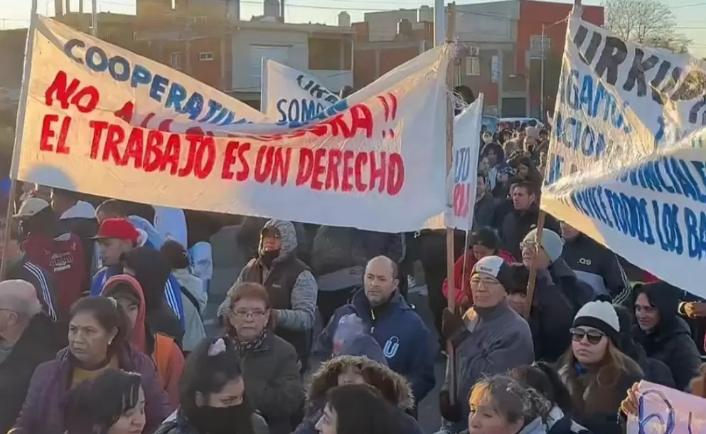 Grupo de Feriantes manifestándose