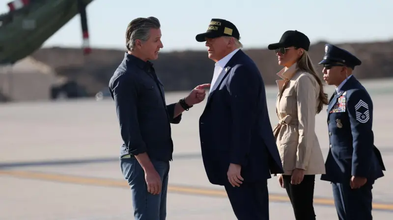 Gavin Newsom y Donald Trump