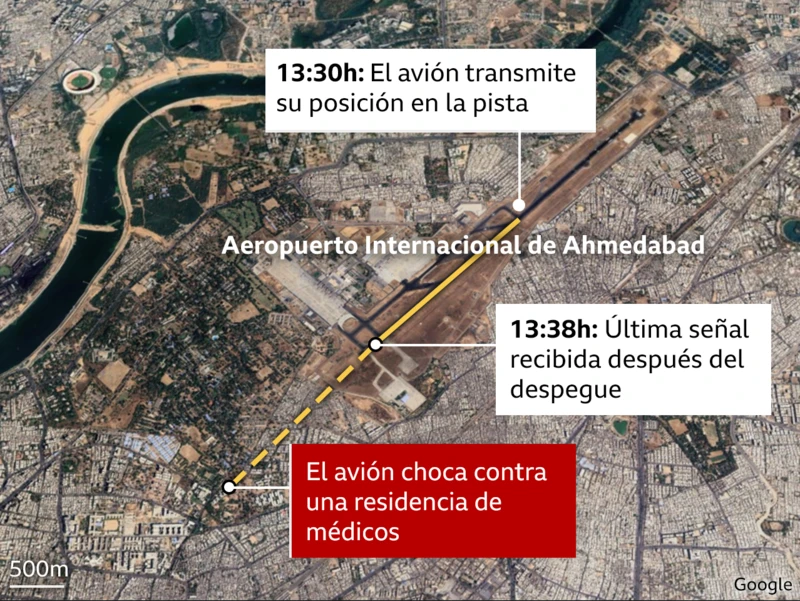 Mapa de la zona del incidente