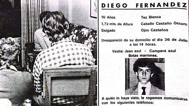 Cartel de búsqueda de Diego Fernández