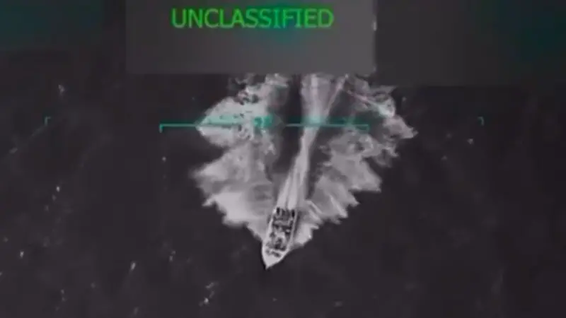 Imagen aérea de la embarcación atacada